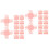 100Pcs Paper Chocolate Cups Pink Candy Holder Liner for Storage 6