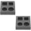 2Pcs Black Graphite Mold for Laboratory Metal Casting Gold Silver 6