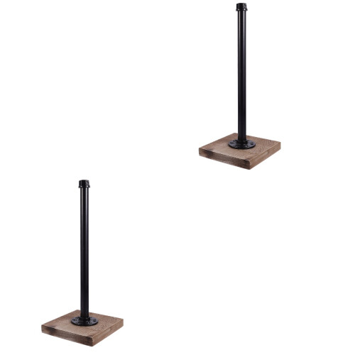 2Pièces Distributeur Papier Roulé Noir Métal Robuste Élégant 2