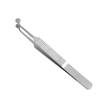 2Pcs Stainless Steel Eyelid Expressor Tweezers Silver Anti-Skid Grip