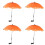 4Pcs Pushchair Parasol Uv Protection Clamp-on Umbrella 10