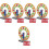 5Pcs Kids Wooden Time Clock Toy for Math Learning and Cognition 5