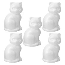 15St Wit Schuim Dierenmodel Kat Voor DIY Knutselproject En Feestdecor