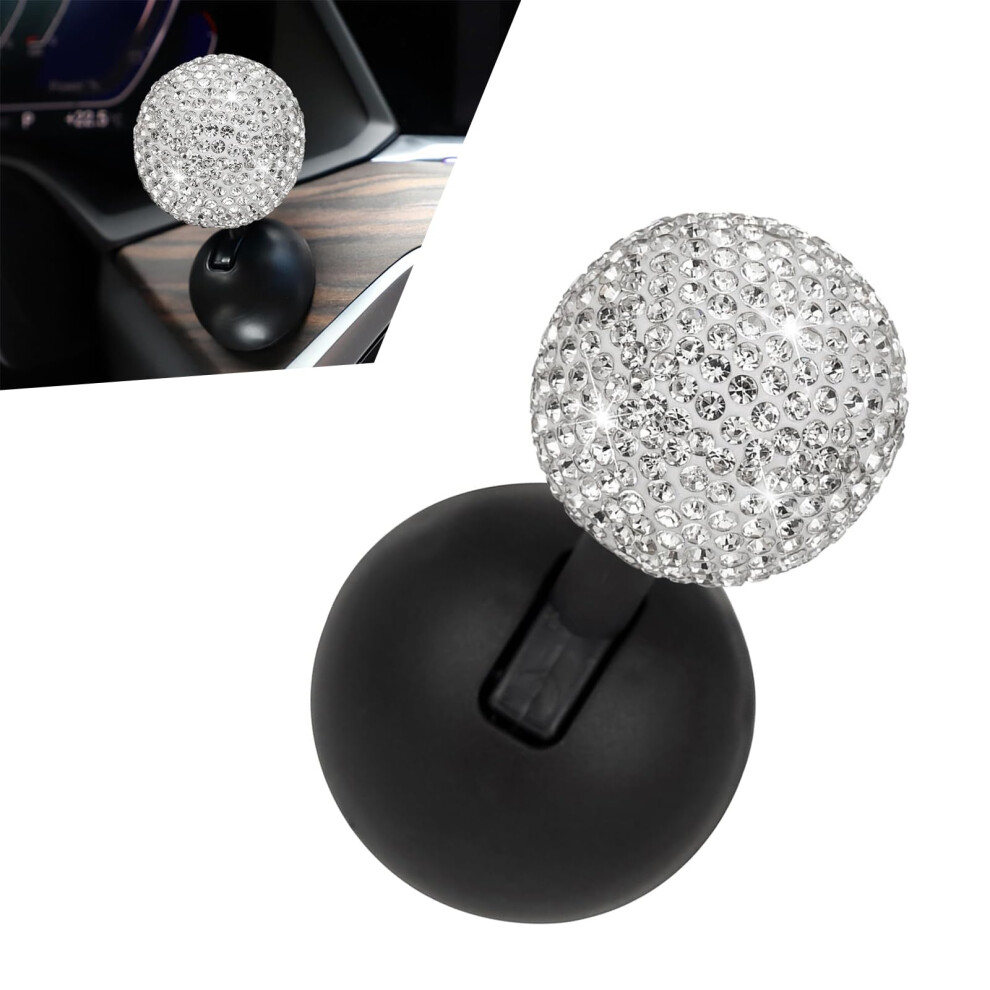Rhinestone Car Push Start Button Cover Bling Engine Start Stop Decoration For Cars Silver 9455672102254