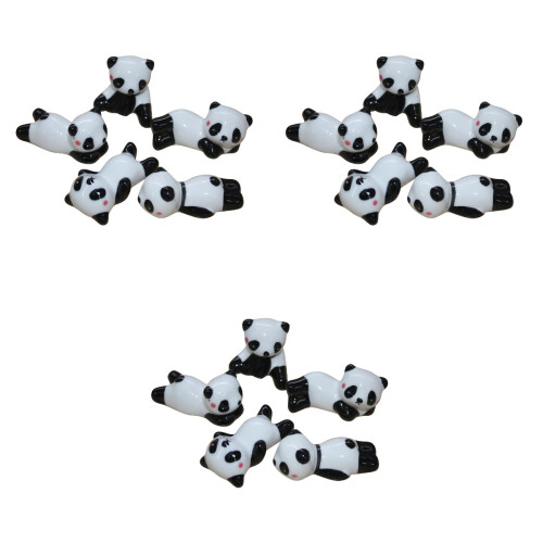 15Pcs Cute Panda Figurine Decor Mini Chopstick Holders for Tableware 2