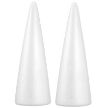 Large 38cm Foam Craft Cones 2pcs for DIY Christmas Tree Decorations and Holiday Crafts