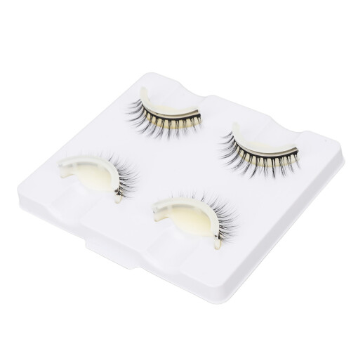 2 Pairs 3D False Eyelashes Natural Dense Reusable Self Adhesive LD2204 2