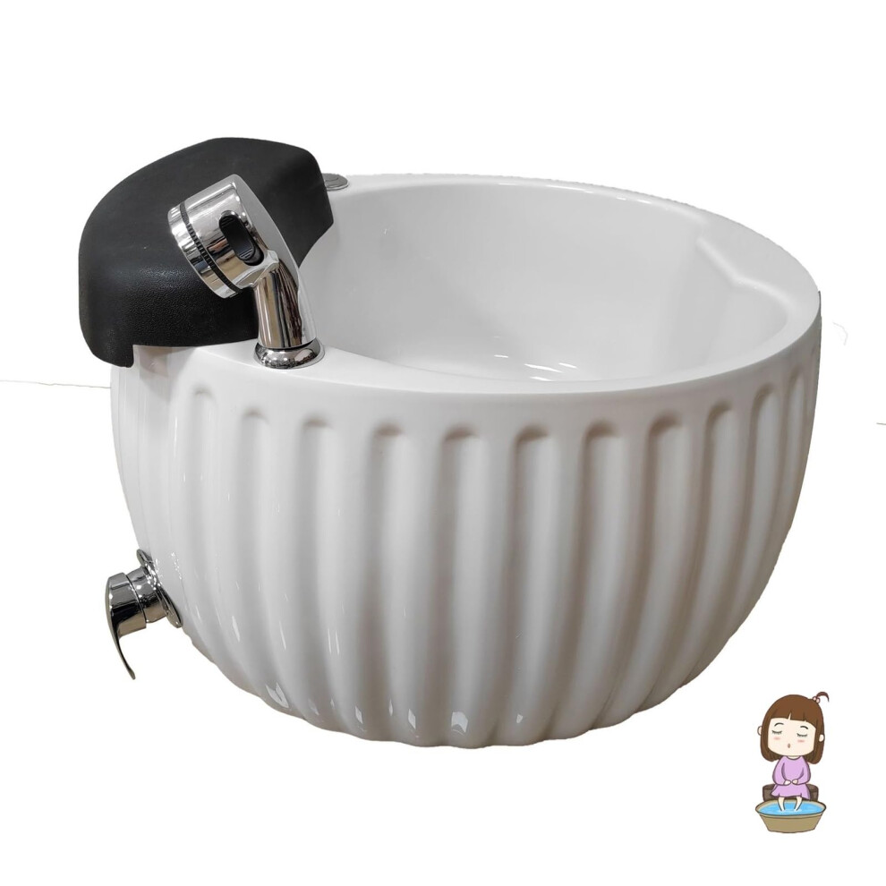 Heated Acrylic Foot Spa Bath with Bubble Massage Jets, Heat Therapy and Ergonomic Foot Rest for Pedicure
