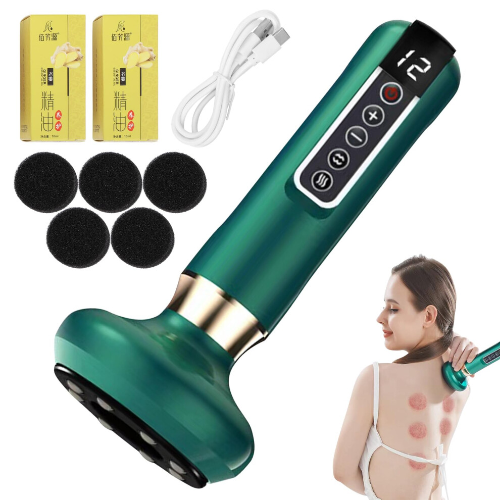 Green Anti Cellulite Massager With 12Level Suction For Thighs Buttocks Deep Tissue Skin Firming