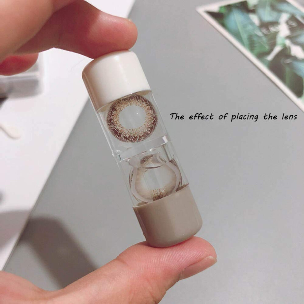 Gray Contact Lens Case Transparent Compact Travelfriendly Storage Box Durable