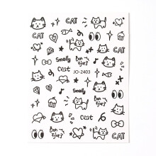 Wholesale Cute Cartoon Nail Stickers for Kids Puppy and Cat Nail Art Decals Multiple Designs