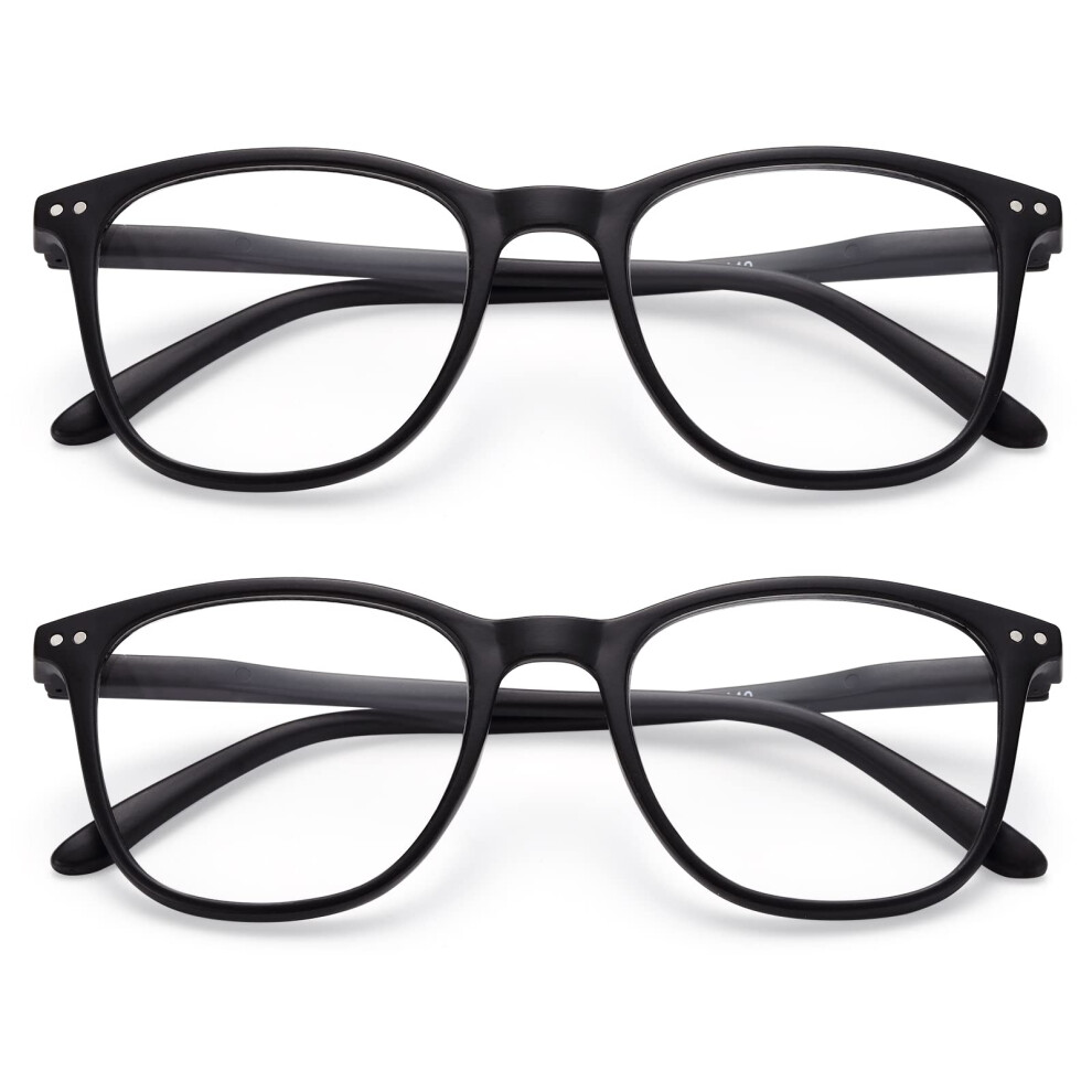 Black Magnification Reading Glasses +400 Unisex Antifatigue Lenses For Computer And Tv