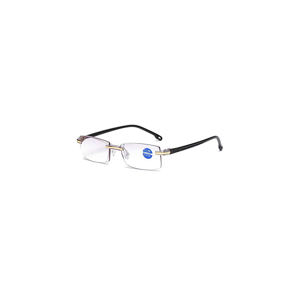 Blue Light Reading Glasses for Women, Fashion Rectangle Frame with AntiReflective Lenses