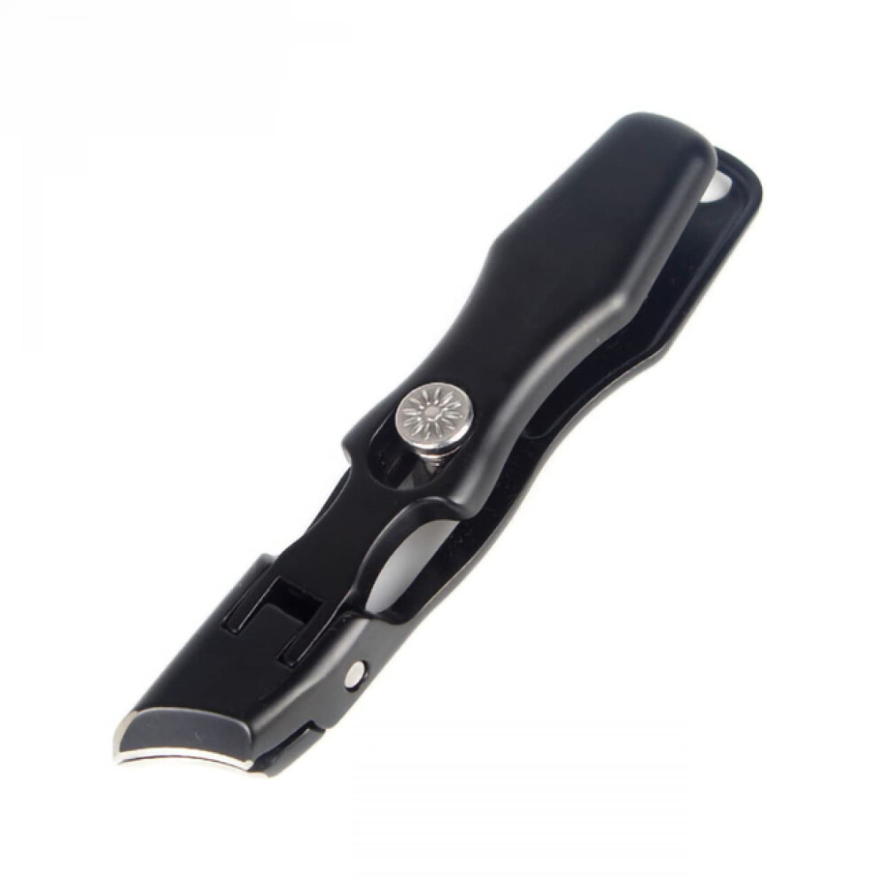 Stainless Steel Nail Clippers for Thick Nails with Wide Jaw Opening and Builtin Nail Catcher