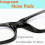 Blue Light Blocking Foldable Reading Glasses 2.00X Magnification AntiUV Unisex 3 Pack Black 5