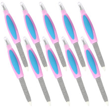 10pcs Stainless Steel Dual Ended Nail Files for Manicure Pedicure, Precision Shaping and Smoothing