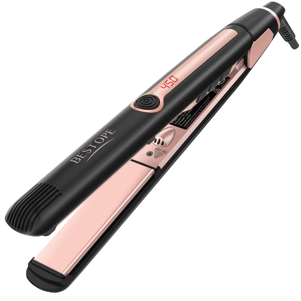 Ceramic Ionic Hair Straightener Flat Iron with Instant HeatUp and Frizz Reduction