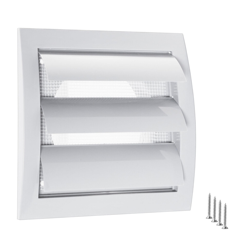 4 Inch Outdoor Dryer Vent Cover Abs Exterior With Automatic Louvres Backdraft Prevention Mesh 9169991778044