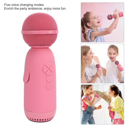 18650 1200mAh Rosa Bluetooth Karaoke Micrófono 50mm 2