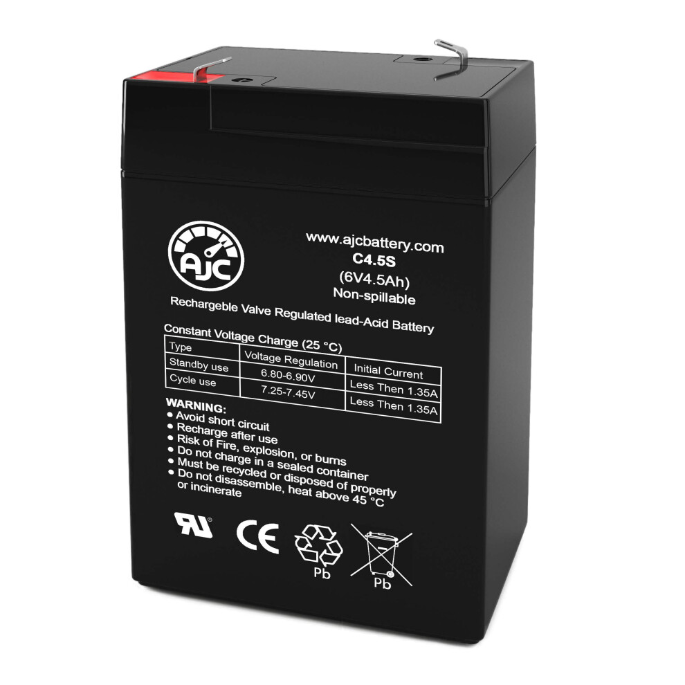 6V 4.5Ah Sealed Lead Acid Battery Long Service Life Maintenance For Alarm And Emergency Lighting 9169991273068