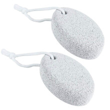 Pumice Stone for Feet 2PCS Foot Callus Remover, Natural Pedicure Scrubber for Smooth Skin Wet or Dry