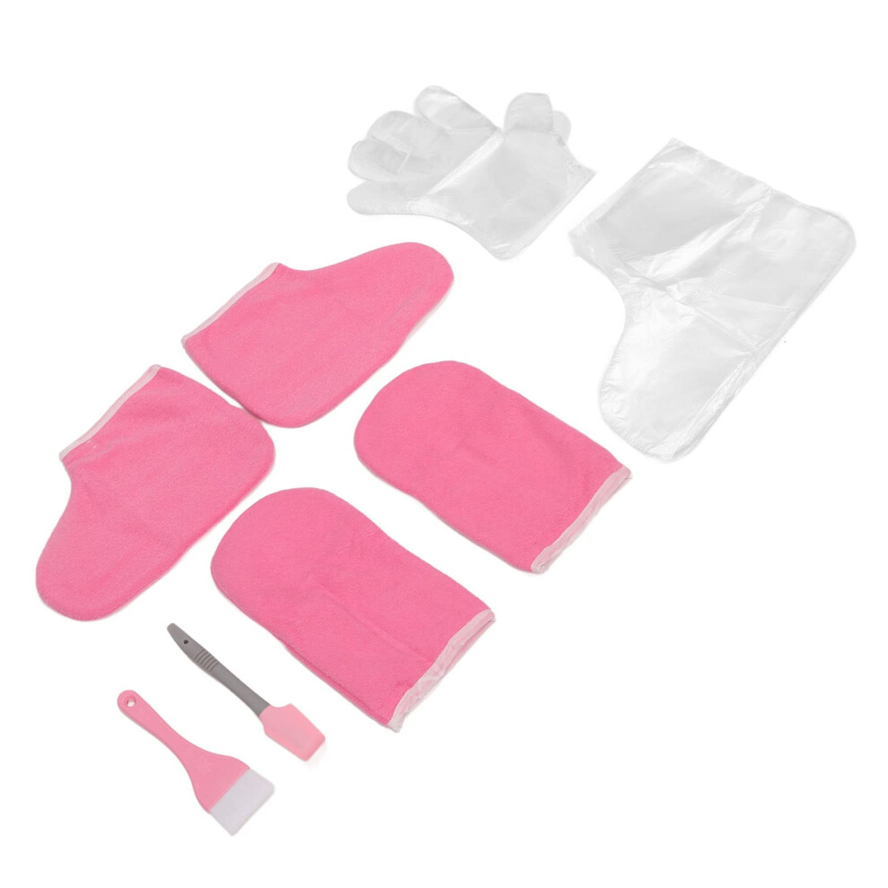 Paraffin Wax Bath Accessories Gloves and Foot Covers with Flannel Mitts for Heat Therapy