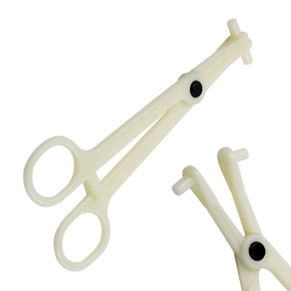 Tattoo Clamps and Piercing Clamps Set, 15PCS Disposable Slotted Navel Forceps for Studio Use