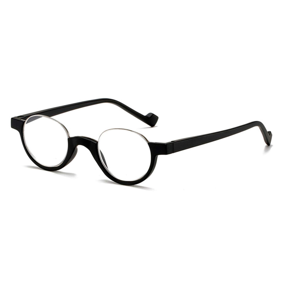 Reading Glasses +2.5 HD Magnification Retro Round Frame AntiFatigue Vision Support