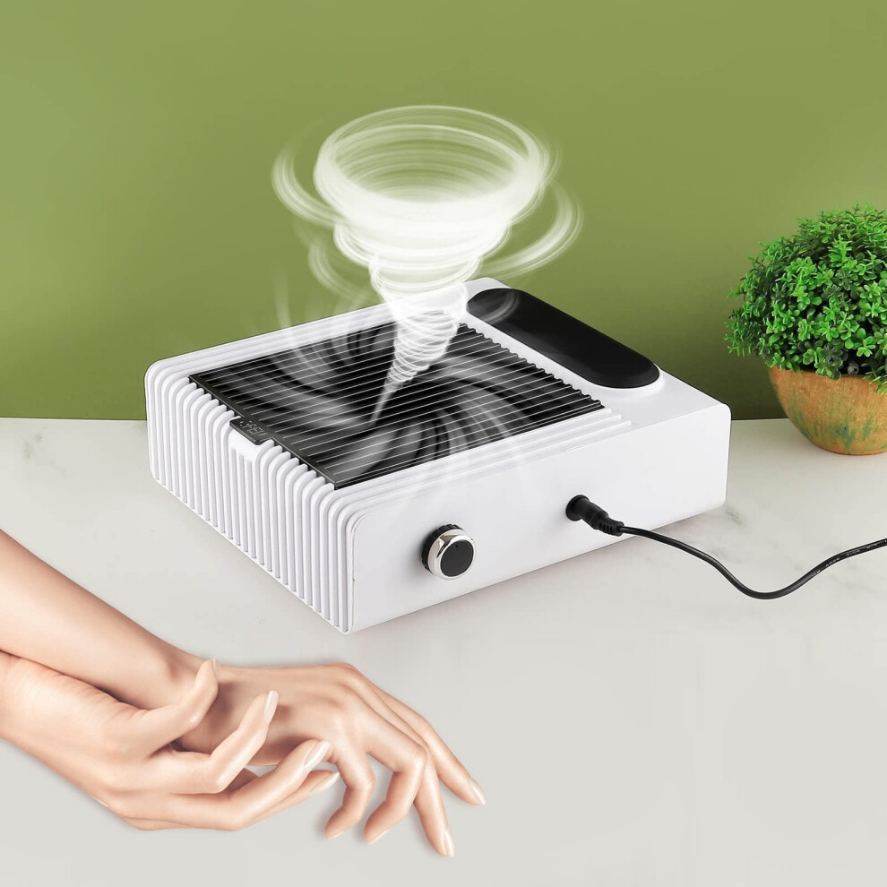 80W Nail Dust Collector And Cleaner With Powerful Suction Extractor Fan For Salon And Home Manicure 9044945556674