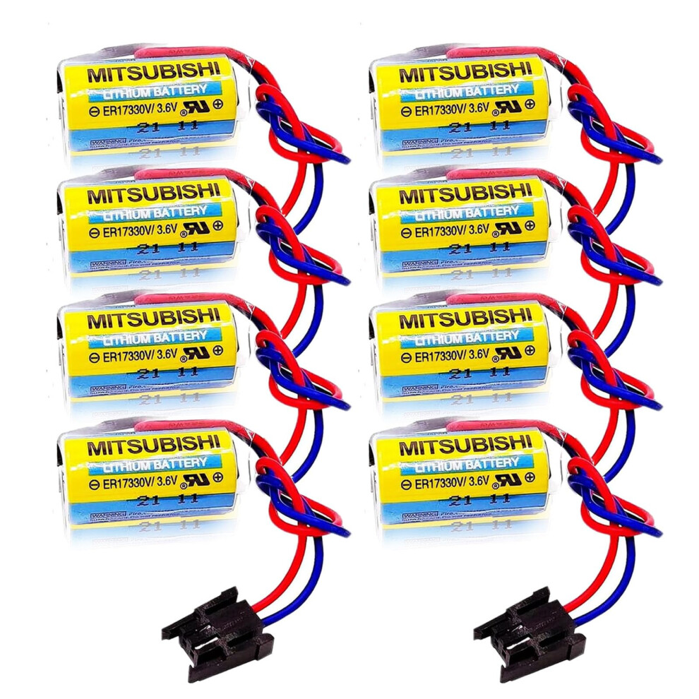 8 Pack Er17330v 3.6V Lithium Battery 1700Mah For Fanuc Cnc System And Plc Memory Backup 9455672103749