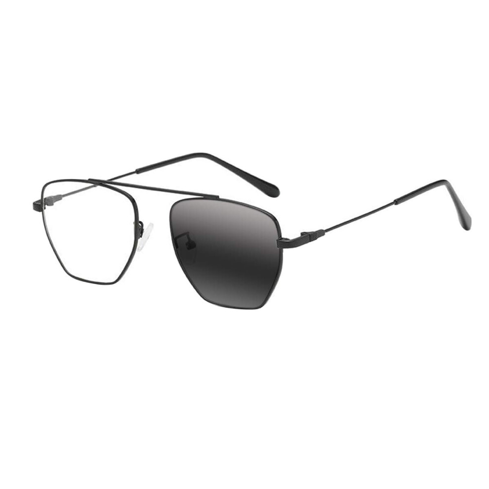 Black Reading Glasses 2.75X Magnification Frame Progressive Photochromic Uv Protection