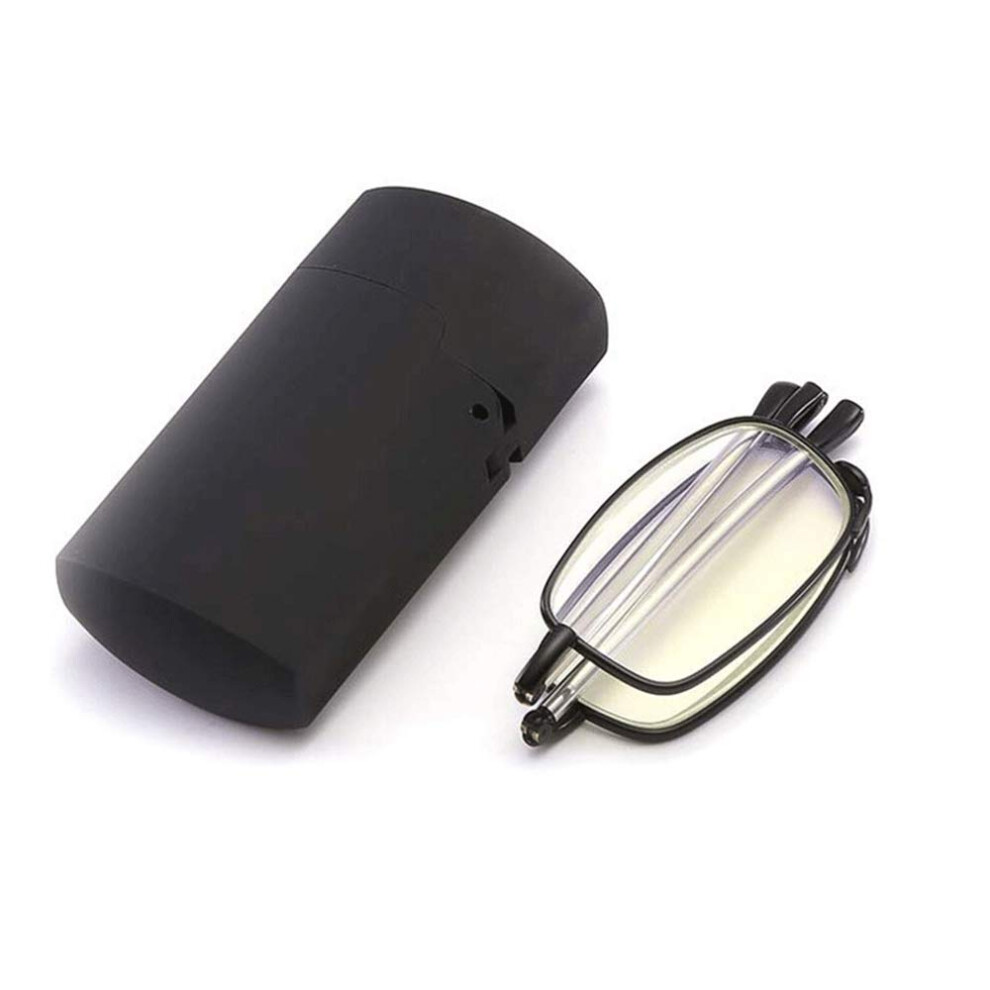 Blue/Light Compact Folding Reading Glasses +2.00 Magnification Lens Anti Protection