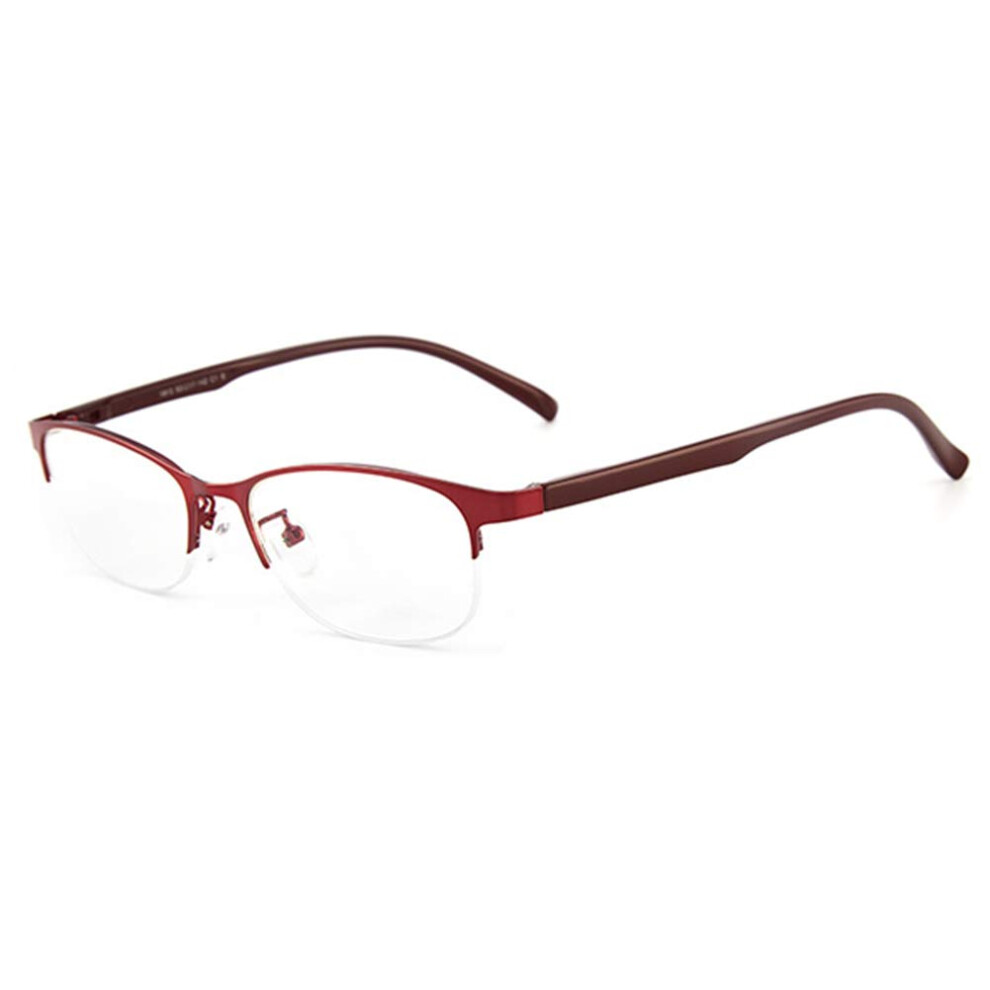 Blue/Light Blocking Reading Glasses For Women Half Frame 2.0X Magnification With Metal Spring Hinge