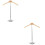 2Stk Stehende Kleiderhalter Beiger T-Shirt Stand Mit 8