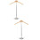 2Stk Stehende Kleiderhalter Beiger T-Shirt Stand Mit 9