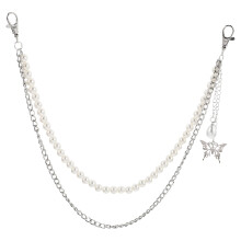 4Stk Silber Damen Hüftkette Perlen Kette Dekorative Taillen Schmuck