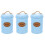 3Pcs Kitchen Multi-Function Blue Storage Jars with Sealing Lids 4