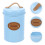3Pcs Kitchen Multi-Function Blue Storage Jars with Sealing Lids 11