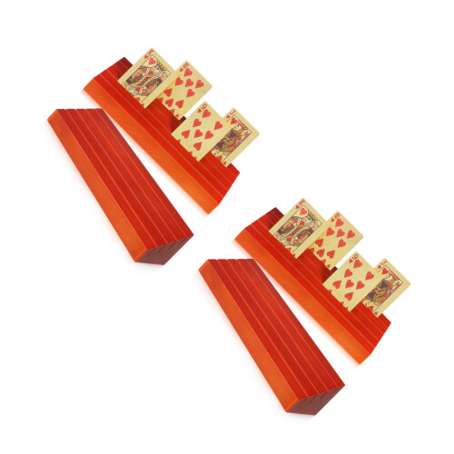 4Stk Holz-Spielkartenhalter Vertikal Spielkartenständer 1