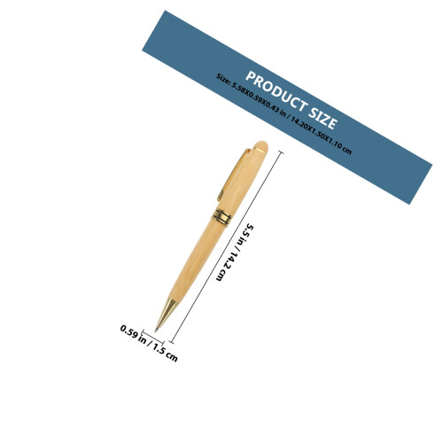 1Ensemble Stylo Plume Bambou Bois Pour Douce 1