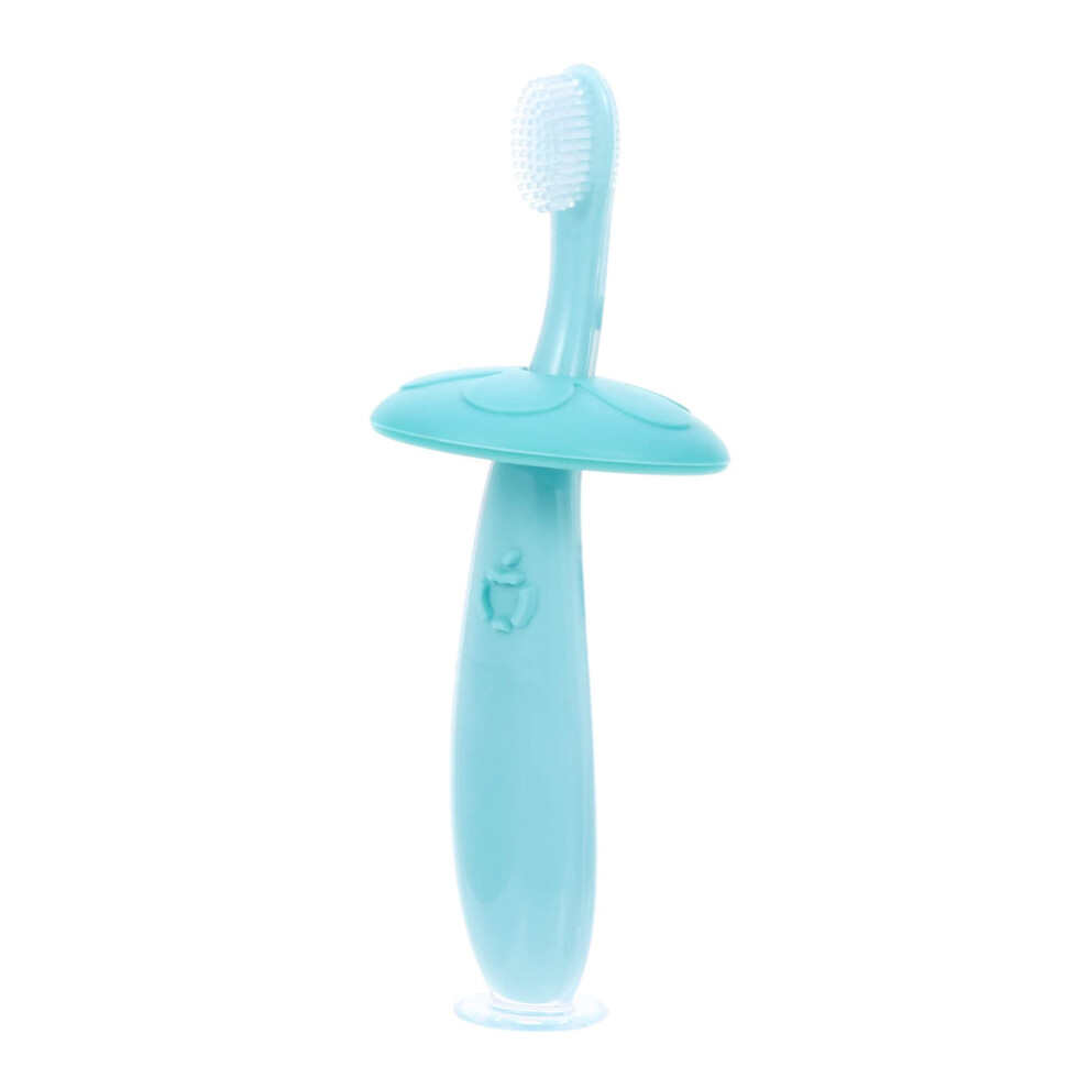 Baby Silicone Toothbrush with Gentle Bristles and Ergonomic Soft Handle for Toddlers