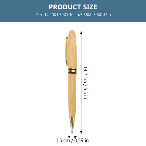 1Ensemble Stylo Plume Bambou Bois Pour Douce 2