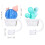 24Pcs Assorted Color Caps Cartoon Plant Shape Toppers 2