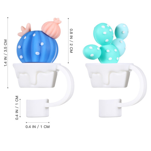 24Pcs Assorted Color Caps Cartoon Plant Shape Toppers 1
