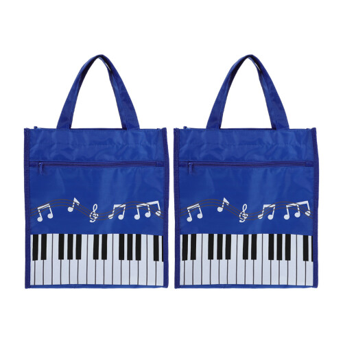 2Pièces Sac De Rangement Grand Sac Tote Notes Musicales