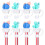 24Pcs Assorted Color Caps Cartoon Plant Shape Toppers 1