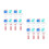 24Pcs Assorted Color Caps Cartoon Plant Shape Toppers 10