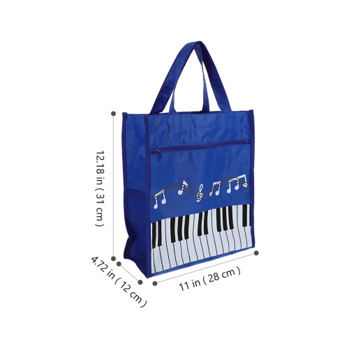 2Pièces Sac De Rangement Grand Sac Tote Notes Musicales 1