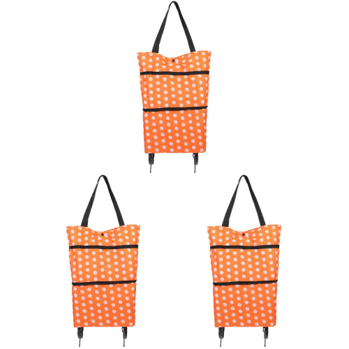 3Pcs Household Folding Shopping Trolley Bag Oxford Cloth 1
