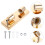 2Pcs Durable Steel Ceiling Lamp Holder E27 Bulb Socket Golden 10